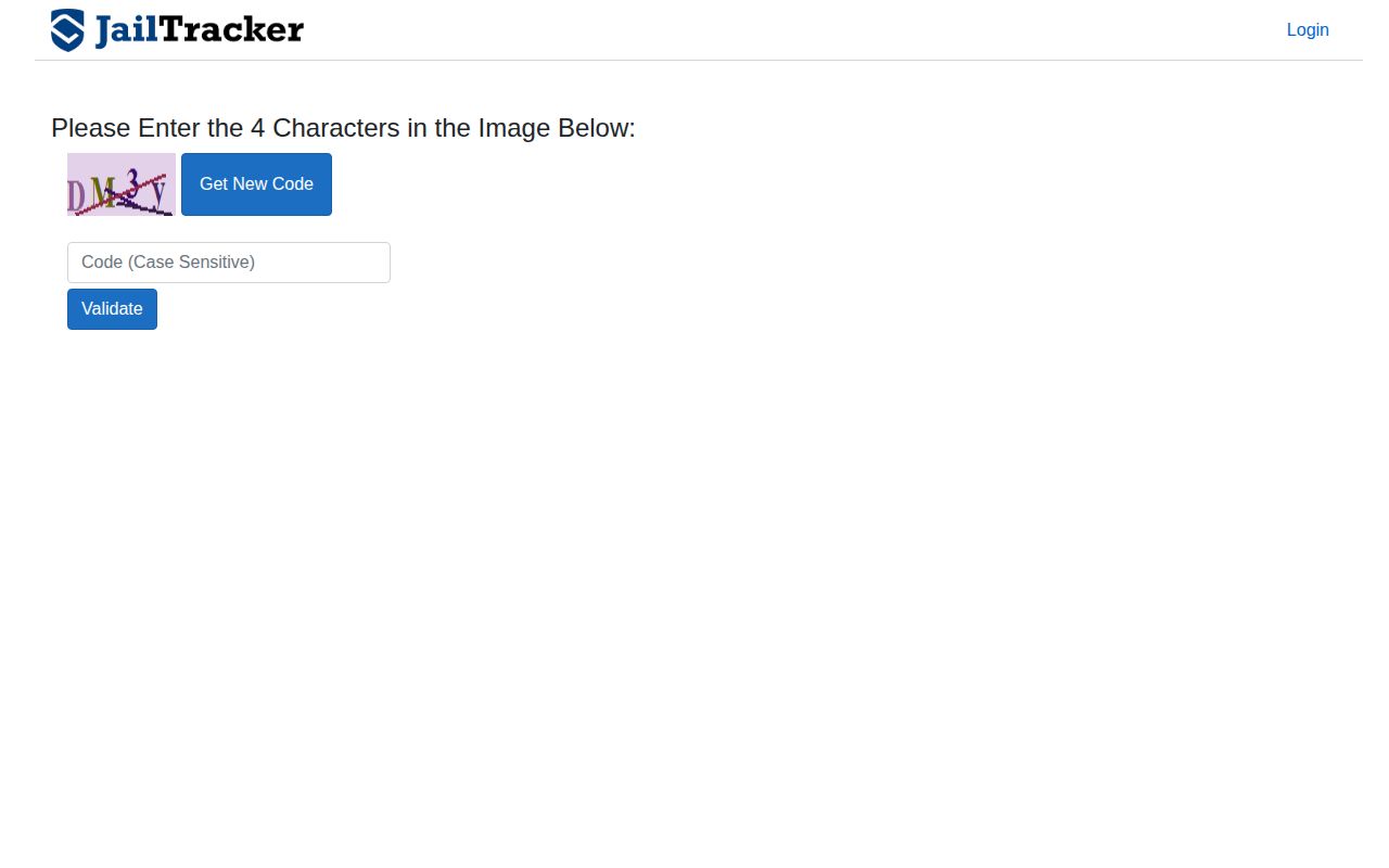 DuPage County JailTracker current custody portal challenge screen