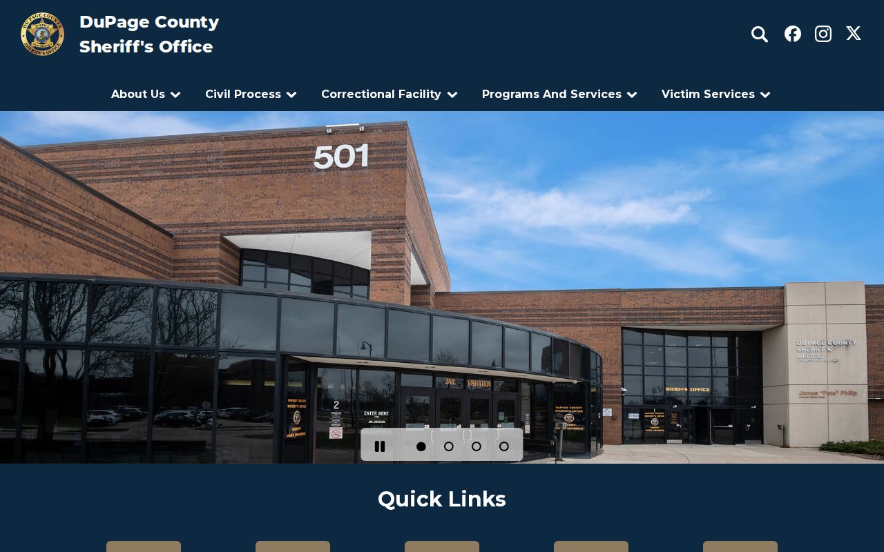DuPage County Sheriff's Office and correctional facility source page