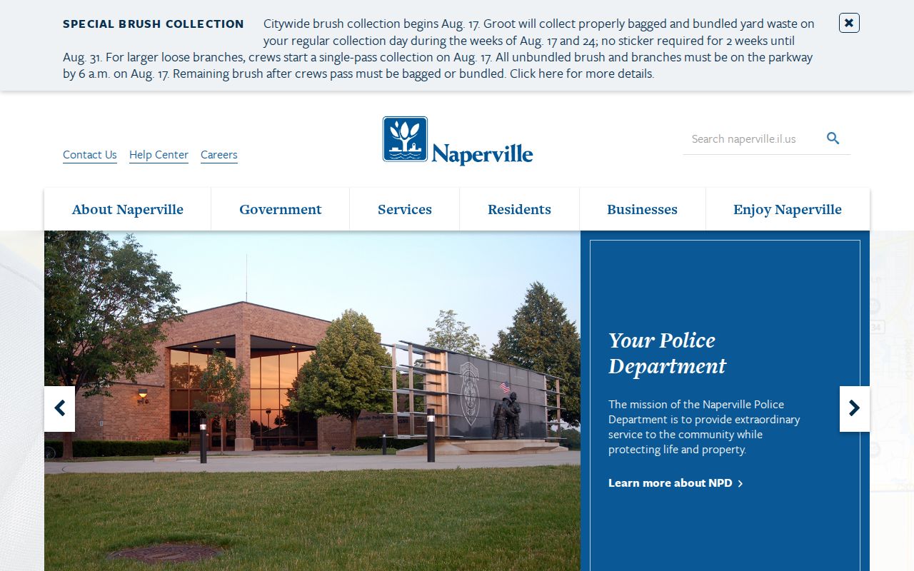 Naperville Police Department building, DuPage County official arrest records source